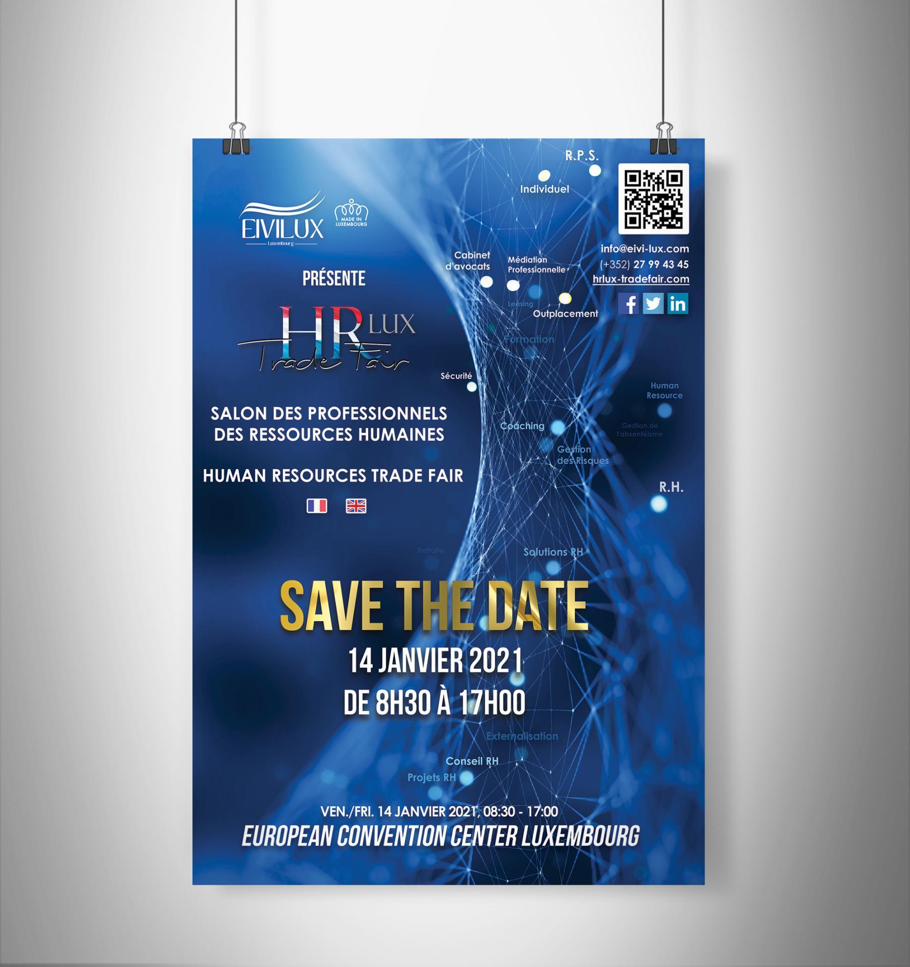 Affiche salon hr lux trade fair luxembourg 2021