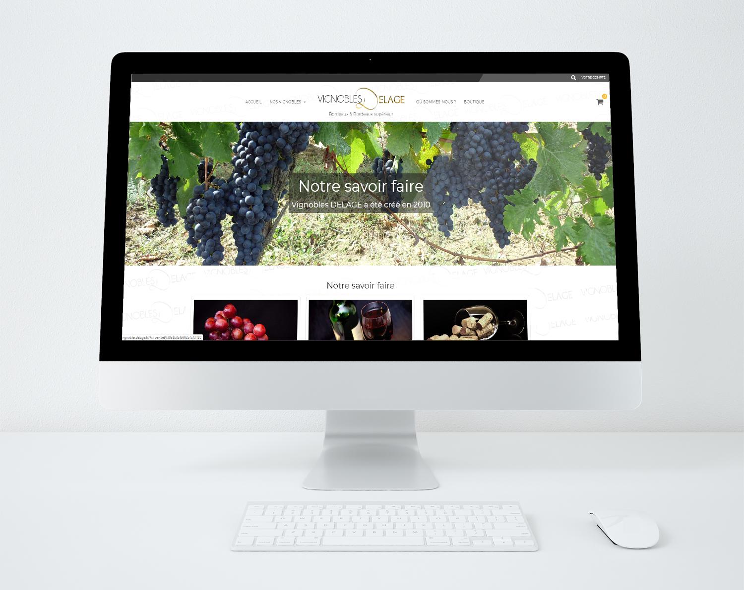 Vignoble delage site web